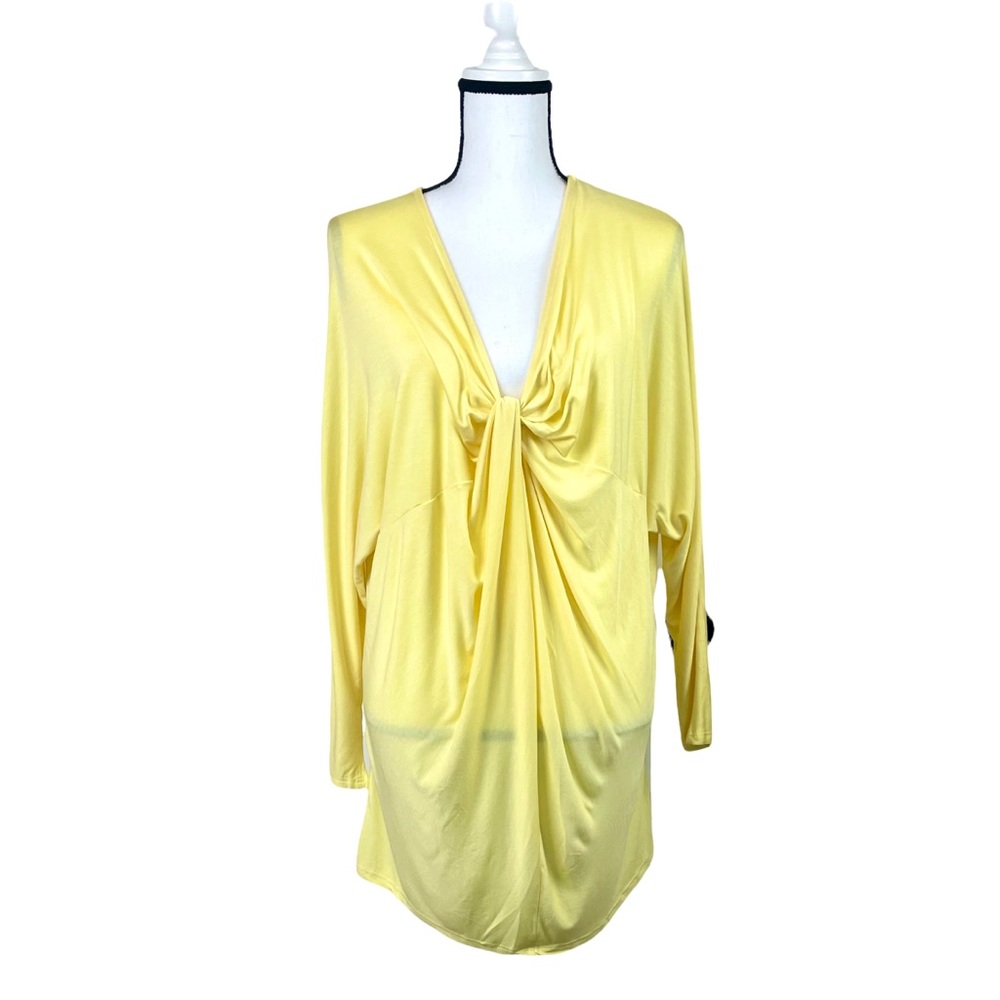New Beautiful Soft Yellow Dolman 3/4 Sleeve Maternity Shirt by Annabell…